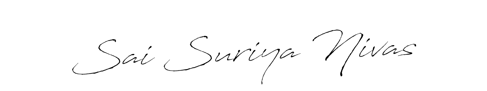 Also You can easily find your signature by using the search form. We will create Sai Suriya Nivas name handwritten signature images for you free of cost using Antro_Vectra sign style. Sai Suriya Nivas signature style 6 images and pictures png