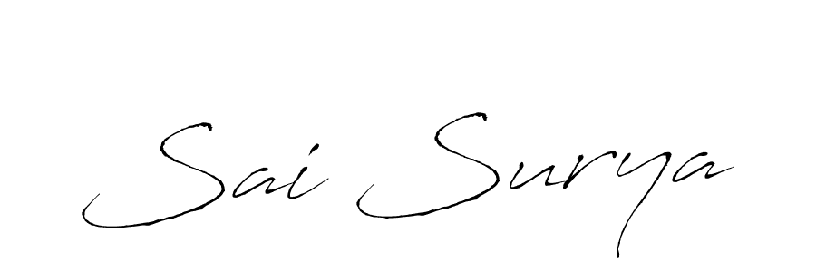 Use a signature maker to create a handwritten signature online. With this signature software, you can design (Antro_Vectra) your own signature for name Sai Surya. Sai Surya signature style 6 images and pictures png