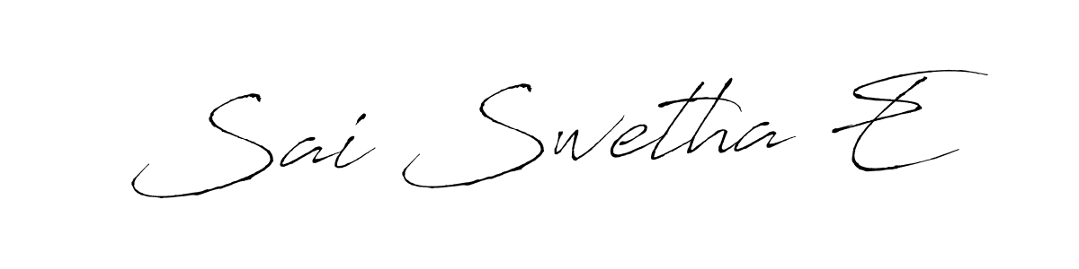 Also we have Sai Swetha E name is the best signature style. Create professional handwritten signature collection using Antro_Vectra autograph style. Sai Swetha E signature style 6 images and pictures png