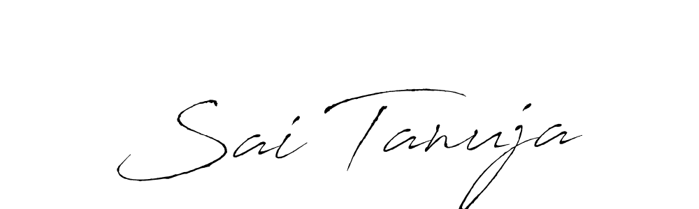 Use a signature maker to create a handwritten signature online. With this signature software, you can design (Antro_Vectra) your own signature for name Sai Tanuja. Sai Tanuja signature style 6 images and pictures png