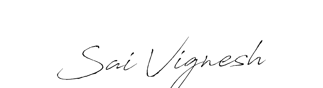 How to make Sai Vignesh name signature. Use Antro_Vectra style for creating short signs online. This is the latest handwritten sign. Sai Vignesh signature style 6 images and pictures png