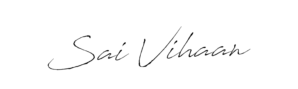 Antro_Vectra is a professional signature style that is perfect for those who want to add a touch of class to their signature. It is also a great choice for those who want to make their signature more unique. Get Sai Vihaan name to fancy signature for free. Sai Vihaan signature style 6 images and pictures png