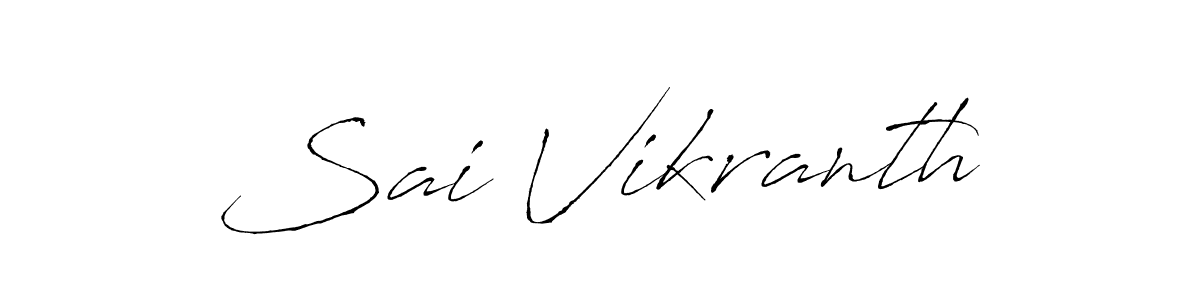 Use a signature maker to create a handwritten signature online. With this signature software, you can design (Antro_Vectra) your own signature for name Sai Vikranth. Sai Vikranth signature style 6 images and pictures png