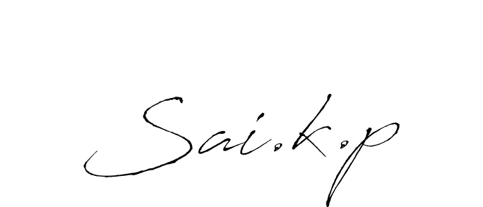 Use a signature maker to create a handwritten signature online. With this signature software, you can design (Antro_Vectra) your own signature for name Sai.k.p. Sai.k.p signature style 6 images and pictures png