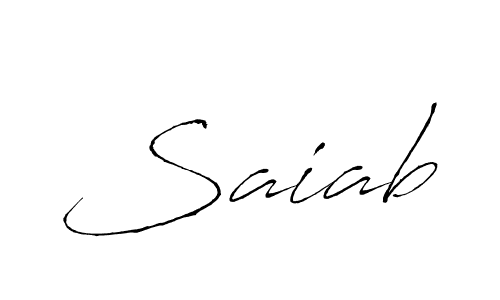 Make a beautiful signature design for name Saiab. With this signature (Antro_Vectra) style, you can create a handwritten signature for free. Saiab signature style 6 images and pictures png