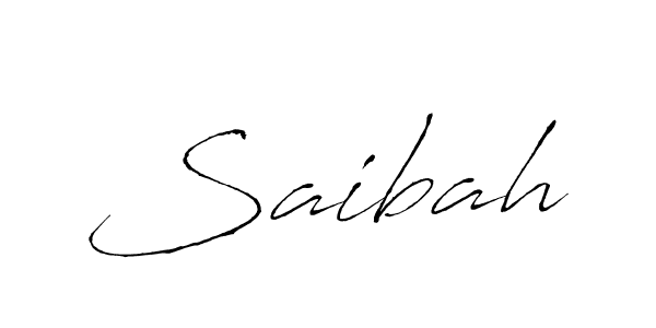 Design your own signature with our free online signature maker. With this signature software, you can create a handwritten (Antro_Vectra) signature for name Saibah. Saibah signature style 6 images and pictures png