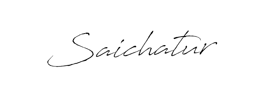 Make a beautiful signature design for name Saichatur. With this signature (Antro_Vectra) style, you can create a handwritten signature for free. Saichatur signature style 6 images and pictures png