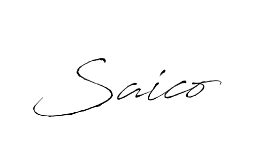 Also You can easily find your signature by using the search form. We will create Saico name handwritten signature images for you free of cost using Antro_Vectra sign style. Saico signature style 6 images and pictures png