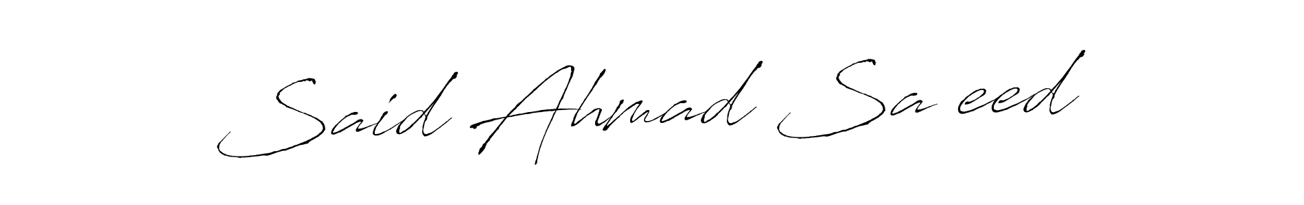 if you are searching for the best signature style for your name Said Ahmad Sa’eed. so please give up your signature search. here we have designed multiple signature styles  using Antro_Vectra. Said Ahmad Sa’eed signature style 6 images and pictures png