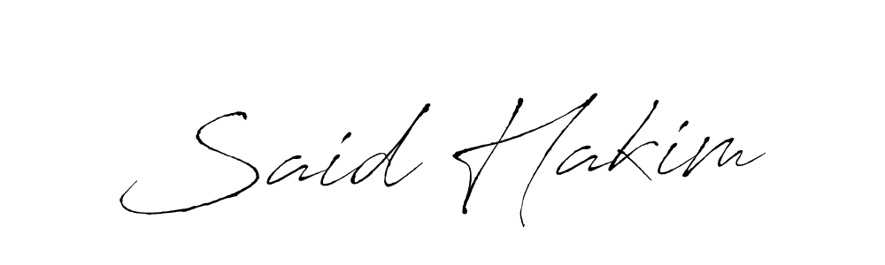 Design your own signature with our free online signature maker. With this signature software, you can create a handwritten (Antro_Vectra) signature for name Said Hakim. Said Hakim signature style 6 images and pictures png