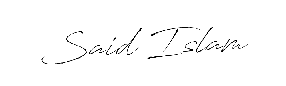 How to make Said Islam signature? Antro_Vectra is a professional autograph style. Create handwritten signature for Said Islam name. Said Islam signature style 6 images and pictures png