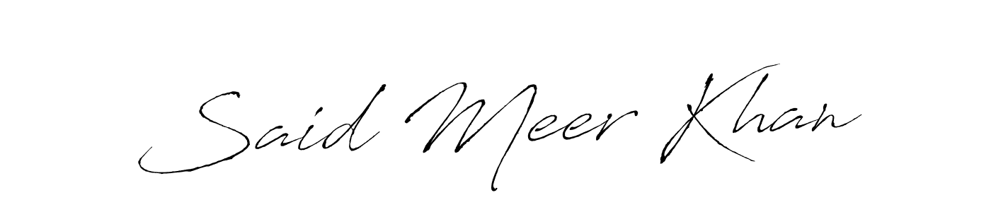 Make a beautiful signature design for name Said Meer Khan. With this signature (Antro_Vectra) style, you can create a handwritten signature for free. Said Meer Khan signature style 6 images and pictures png