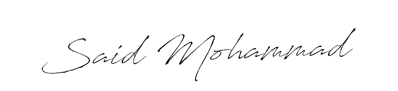 Use a signature maker to create a handwritten signature online. With this signature software, you can design (Antro_Vectra) your own signature for name Said Mohammad. Said Mohammad signature style 6 images and pictures png