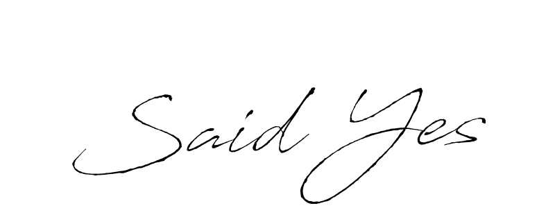 Use a signature maker to create a handwritten signature online. With this signature software, you can design (Antro_Vectra) your own signature for name Said Yes. Said Yes signature style 6 images and pictures png
