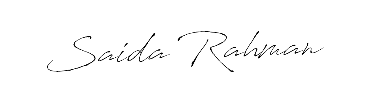 How to make Saida Rahman signature? Antro_Vectra is a professional autograph style. Create handwritten signature for Saida Rahman name. Saida Rahman signature style 6 images and pictures png