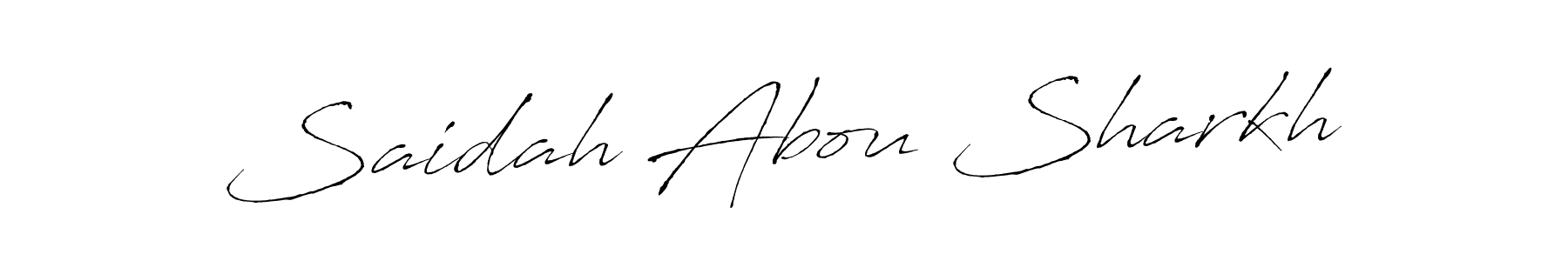 You should practise on your own different ways (Antro_Vectra) to write your name (Saidah Abou Sharkh) in signature. don't let someone else do it for you. Saidah Abou Sharkh signature style 6 images and pictures png