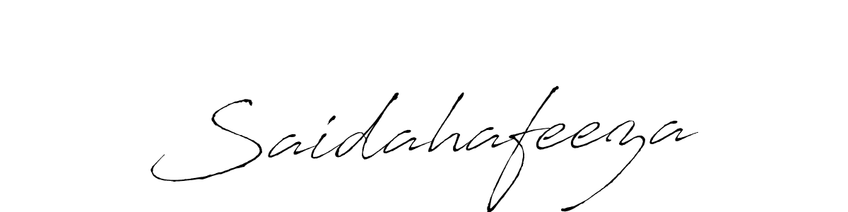 How to make Saidahafeeza name signature. Use Antro_Vectra style for creating short signs online. This is the latest handwritten sign. Saidahafeeza signature style 6 images and pictures png