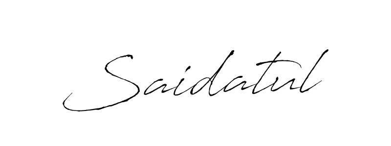 How to make Saidatul name signature. Use Antro_Vectra style for creating short signs online. This is the latest handwritten sign. Saidatul signature style 6 images and pictures png