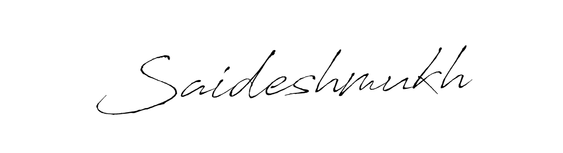 Make a beautiful signature design for name Saideshmukh. With this signature (Antro_Vectra) style, you can create a handwritten signature for free. Saideshmukh signature style 6 images and pictures png
