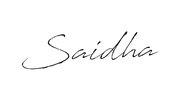 The best way (Antro_Vectra) to make a short signature is to pick only two or three words in your name. The name Saidha include a total of six letters. For converting this name. Saidha signature style 6 images and pictures png