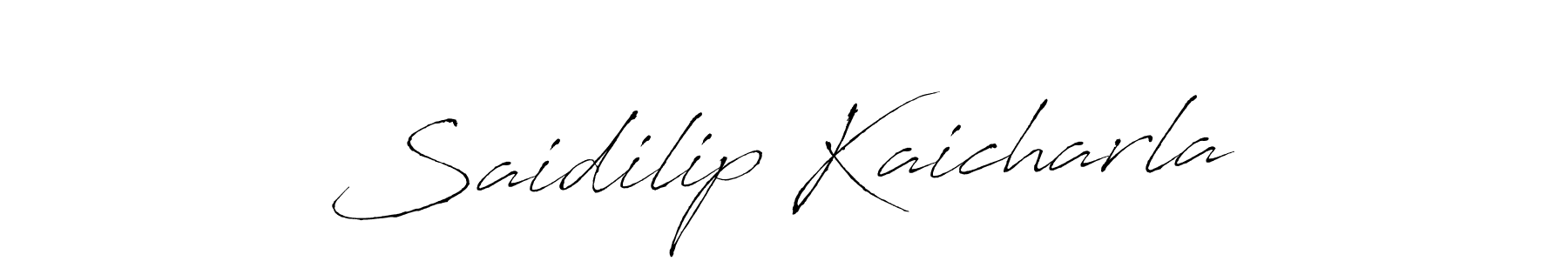 The best way (Antro_Vectra) to make a short signature is to pick only two or three words in your name. The name Saidilip Kaicharla include a total of six letters. For converting this name. Saidilip Kaicharla signature style 6 images and pictures png