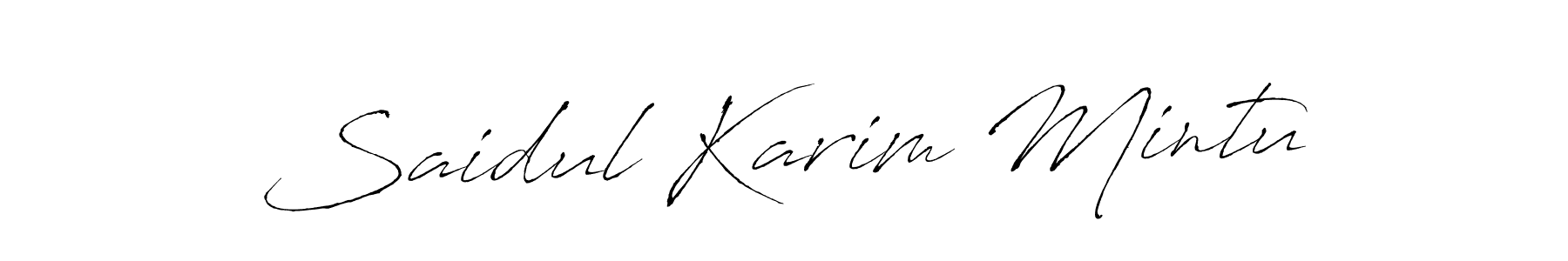 You should practise on your own different ways (Antro_Vectra) to write your name (Saidul Karim Mintu) in signature. don't let someone else do it for you. Saidul Karim Mintu signature style 6 images and pictures png
