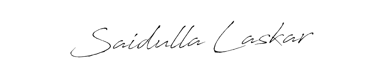 How to make Saidulla Laskar name signature. Use Antro_Vectra style for creating short signs online. This is the latest handwritten sign. Saidulla Laskar signature style 6 images and pictures png
