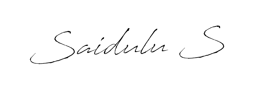 Saidulu S stylish signature style. Best Handwritten Sign (Antro_Vectra) for my name. Handwritten Signature Collection Ideas for my name Saidulu S. Saidulu S signature style 6 images and pictures png