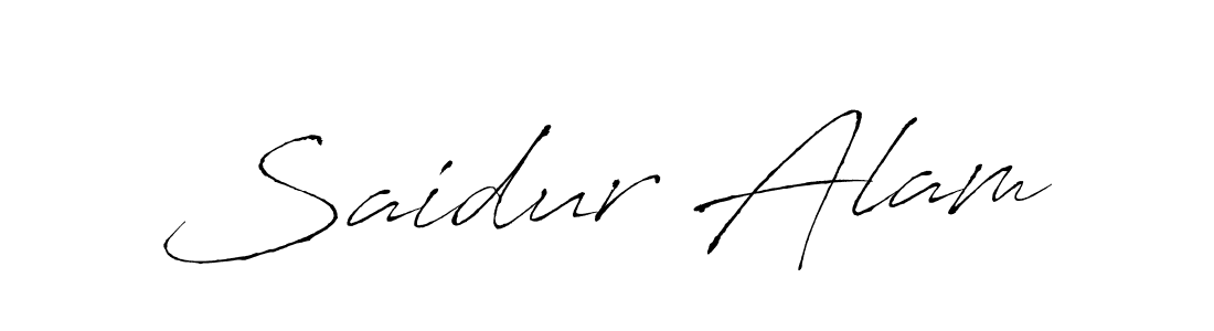 How to make Saidur Alam name signature. Use Antro_Vectra style for creating short signs online. This is the latest handwritten sign. Saidur Alam signature style 6 images and pictures png