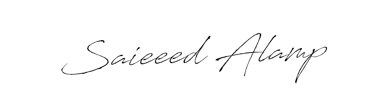 The best way (Antro_Vectra) to make a short signature is to pick only two or three words in your name. The name Saieeed Alamp include a total of six letters. For converting this name. Saieeed Alamp signature style 6 images and pictures png