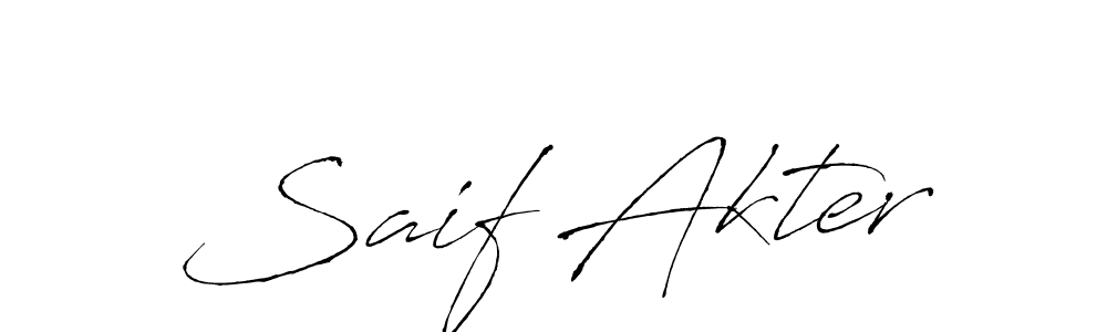 Saif Akter stylish signature style. Best Handwritten Sign (Antro_Vectra) for my name. Handwritten Signature Collection Ideas for my name Saif Akter. Saif Akter signature style 6 images and pictures png
