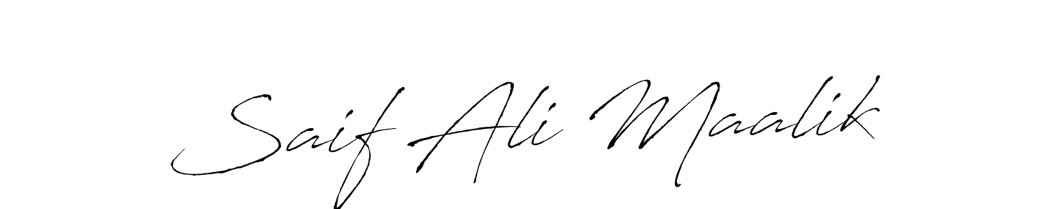 Saif Ali Maalik stylish signature style. Best Handwritten Sign (Antro_Vectra) for my name. Handwritten Signature Collection Ideas for my name Saif Ali Maalik. Saif Ali Maalik signature style 6 images and pictures png