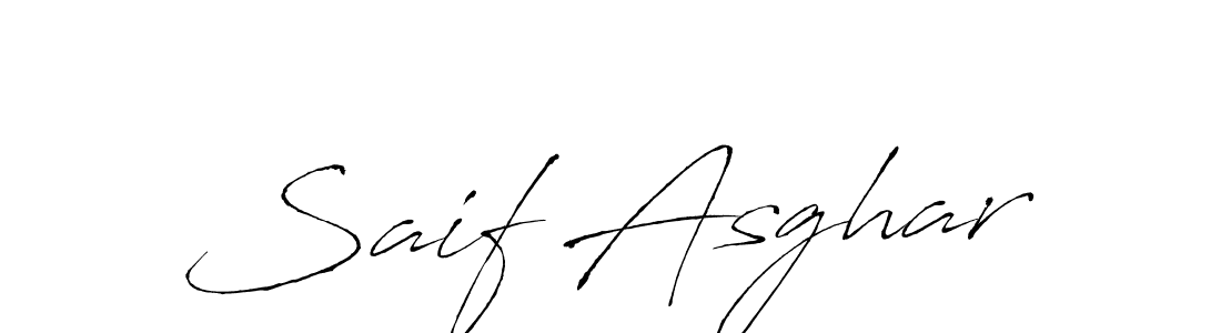 Create a beautiful signature design for name Saif Asghar. With this signature (Antro_Vectra) fonts, you can make a handwritten signature for free. Saif Asghar signature style 6 images and pictures png