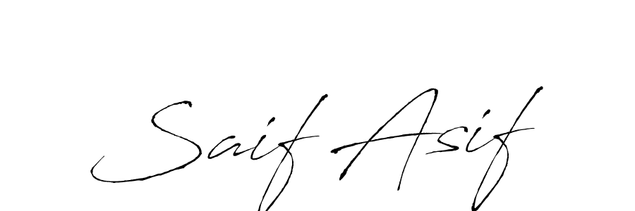 Saif Asif stylish signature style. Best Handwritten Sign (Antro_Vectra) for my name. Handwritten Signature Collection Ideas for my name Saif Asif. Saif Asif signature style 6 images and pictures png