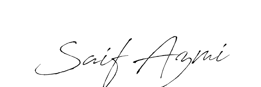 Create a beautiful signature design for name Saif Azmi. With this signature (Antro_Vectra) fonts, you can make a handwritten signature for free. Saif Azmi signature style 6 images and pictures png