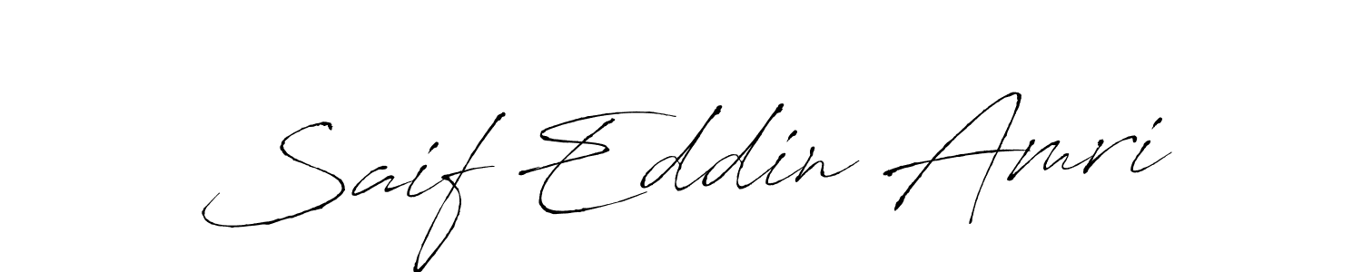 It looks lik you need a new signature style for name Saif Eddin Amri. Design unique handwritten (Antro_Vectra) signature with our free signature maker in just a few clicks. Saif Eddin Amri signature style 6 images and pictures png