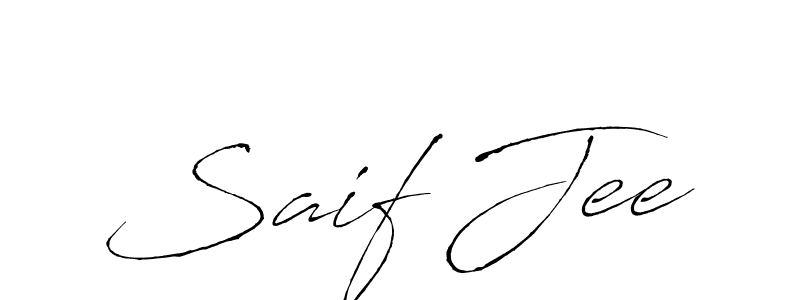 How to make Saif Jee name signature. Use Antro_Vectra style for creating short signs online. This is the latest handwritten sign. Saif Jee signature style 6 images and pictures png