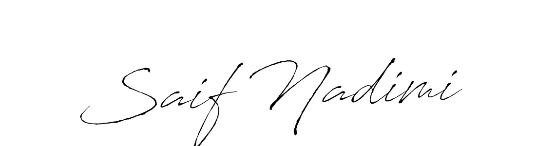 This is the best signature style for the Saif Nadimi name. Also you like these signature font (Antro_Vectra). Mix name signature. Saif Nadimi signature style 6 images and pictures png