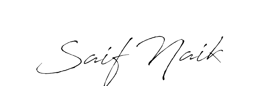 Make a beautiful signature design for name Saif Naik. With this signature (Antro_Vectra) style, you can create a handwritten signature for free. Saif Naik signature style 6 images and pictures png
