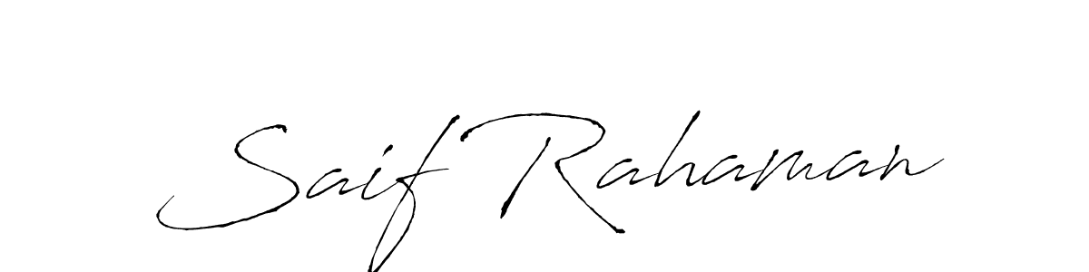 How to make Saif Rahaman name signature. Use Antro_Vectra style for creating short signs online. This is the latest handwritten sign. Saif Rahaman signature style 6 images and pictures png