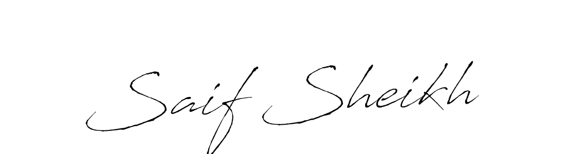 if you are searching for the best signature style for your name Saif Sheikh. so please give up your signature search. here we have designed multiple signature styles  using Antro_Vectra. Saif Sheikh signature style 6 images and pictures png