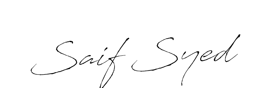 How to make Saif Syed signature? Antro_Vectra is a professional autograph style. Create handwritten signature for Saif Syed name. Saif Syed signature style 6 images and pictures png