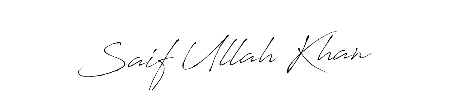 Use a signature maker to create a handwritten signature online. With this signature software, you can design (Antro_Vectra) your own signature for name Saif Ullah Khan. Saif Ullah Khan signature style 6 images and pictures png