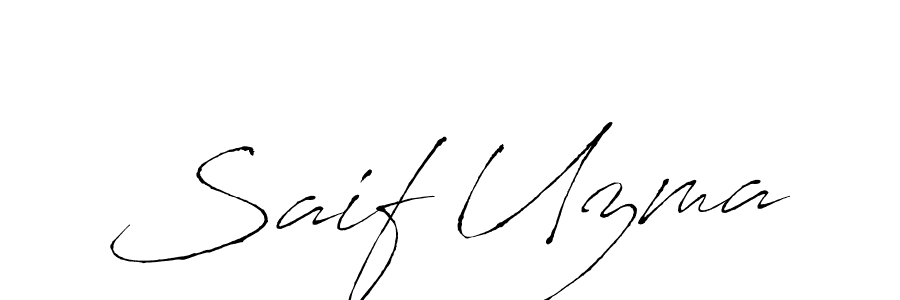 You should practise on your own different ways (Antro_Vectra) to write your name (Saif Uzma) in signature. don't let someone else do it for you. Saif Uzma signature style 6 images and pictures png