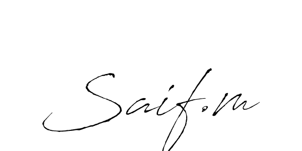 You should practise on your own different ways (Antro_Vectra) to write your name (Saif.m) in signature. don't let someone else do it for you. Saif.m signature style 6 images and pictures png