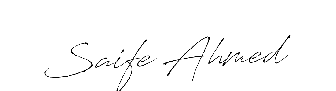 How to make Saife Ahmed signature? Antro_Vectra is a professional autograph style. Create handwritten signature for Saife Ahmed name. Saife Ahmed signature style 6 images and pictures png