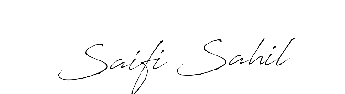 Make a beautiful signature design for name Saifi Sahil. Use this online signature maker to create a handwritten signature for free. Saifi Sahil signature style 6 images and pictures png
