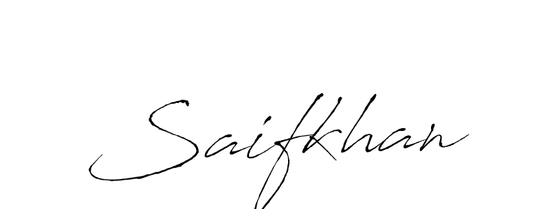 Design your own signature with our free online signature maker. With this signature software, you can create a handwritten (Antro_Vectra) signature for name Saifkhan. Saifkhan signature style 6 images and pictures png