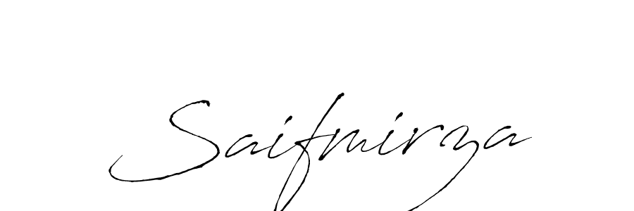 Use a signature maker to create a handwritten signature online. With this signature software, you can design (Antro_Vectra) your own signature for name Saifmirza. Saifmirza signature style 6 images and pictures png