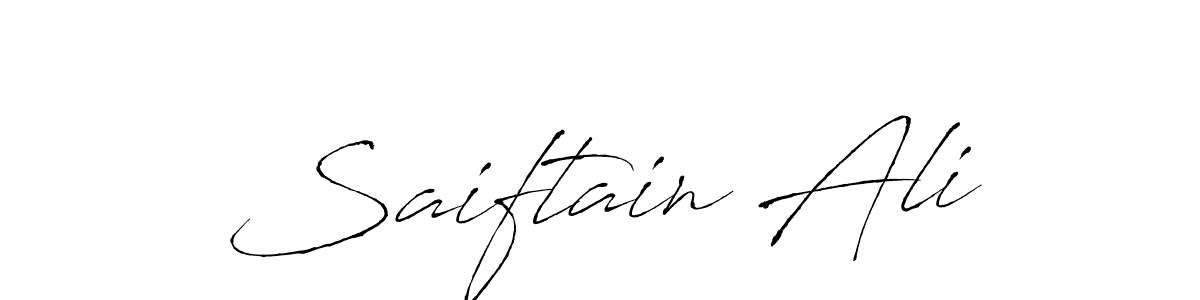 Create a beautiful signature design for name Saiftain Ali. With this signature (Antro_Vectra) fonts, you can make a handwritten signature for free. Saiftain Ali signature style 6 images and pictures png